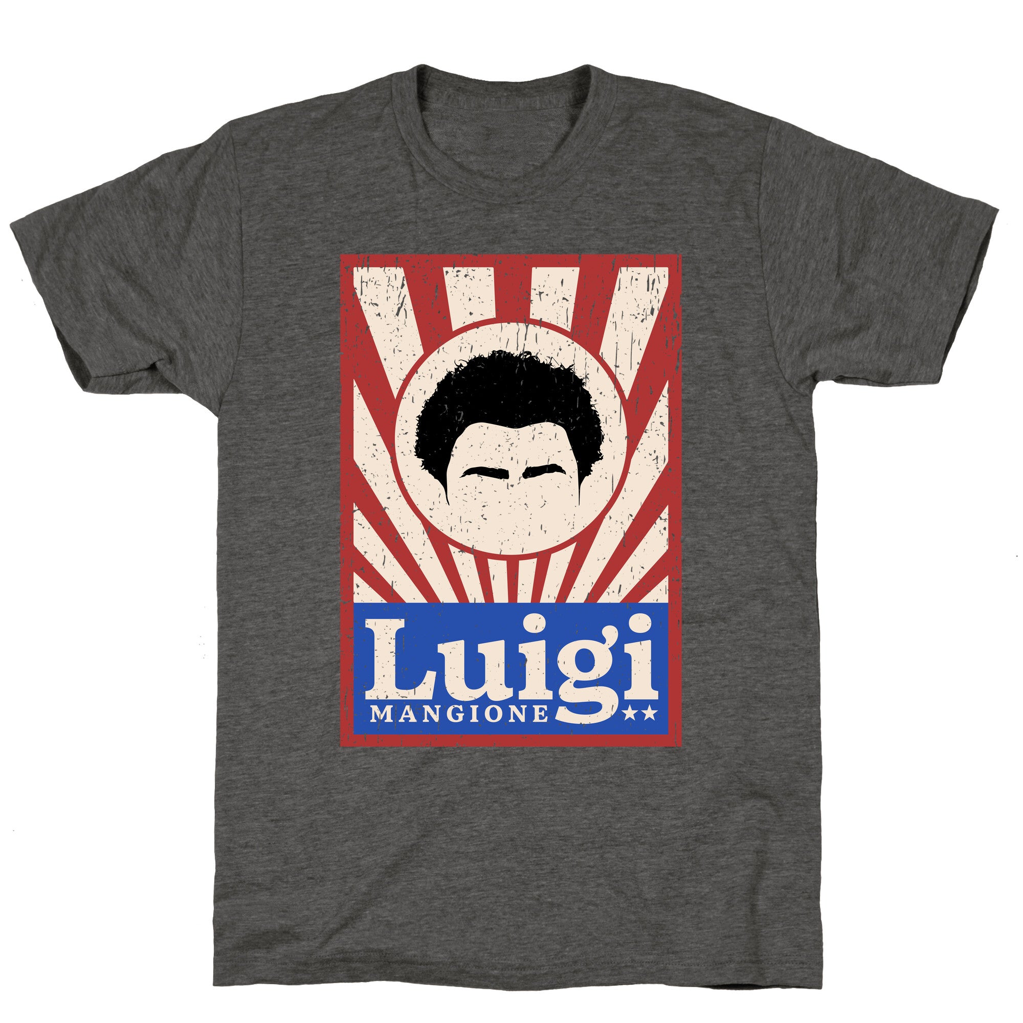 Luigi Mangione Campaign Poster Unisex Triblend Tee